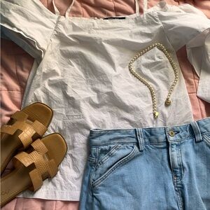 southern chic white blouse